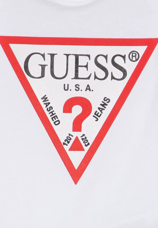 Детская футболка унисекс с длинными рукавами Guess, Pure White — фото 3