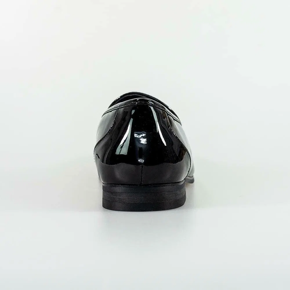 Лоферы мужские Patent Leather Italian Couture Moccasin Formal, черный SIRRI — фото 4