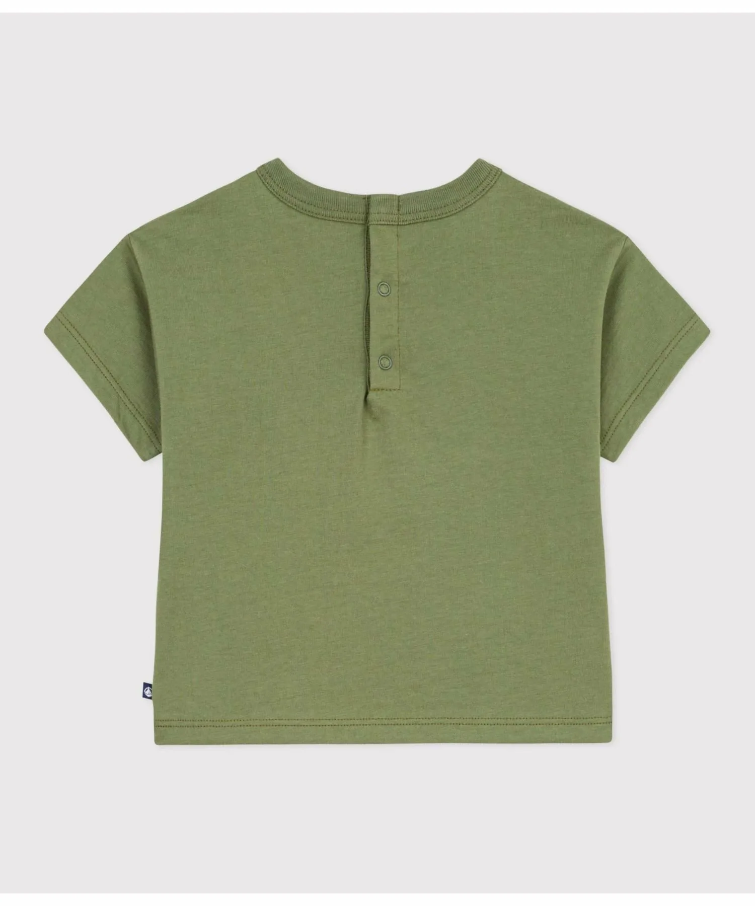 Хлопковая футболка с коротким рукавом и принтом PETIT BATEAU, Khaki — фото 2