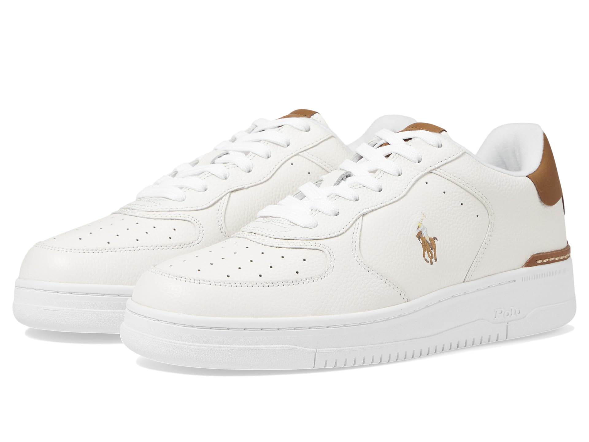 Туфли Polo Ralph Lauren Masters CRT, цвет Deckwash White/Tan Multi PP