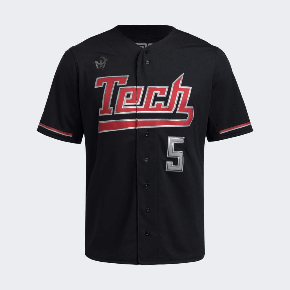 

Джерси Adidas Texas Tech Strategy Full-Button Jersey, черный