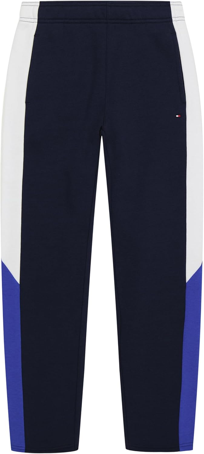

Флисовые спортивные брюки-джоггеры Tommy Hilfiger для мальчиков, застежка на шнурок, Navy Blazer Action