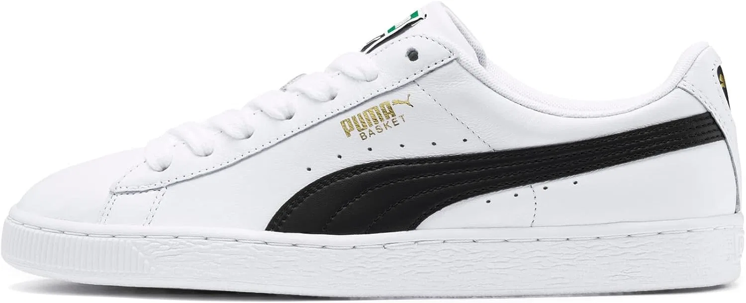 Мужские кожаные кроссовки PUMA Basket Classic белого цвета