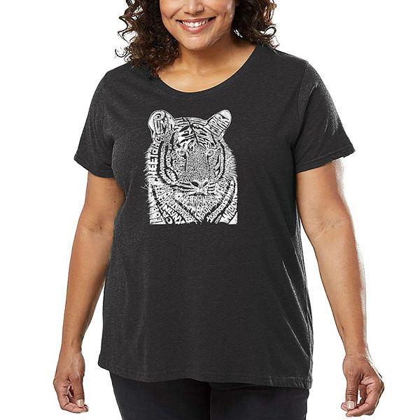 

Футболка с принтом Women's plus size word art - big cats La Pop Art, Grey, Серый, Футболка с принтом Women's plus size word art - big cats La Pop Art, Grey