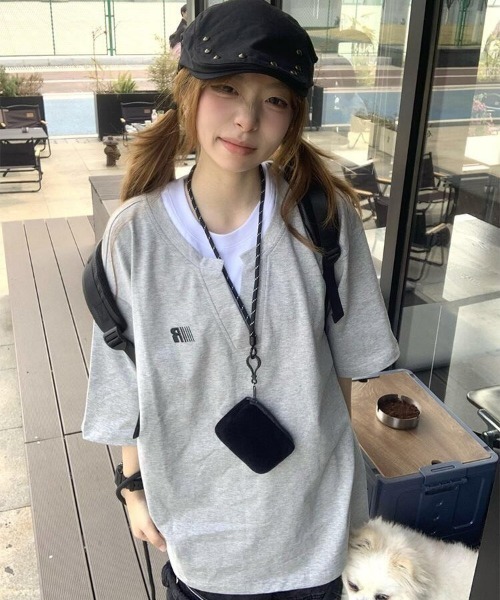 

Футболка многослойная Almo, серая