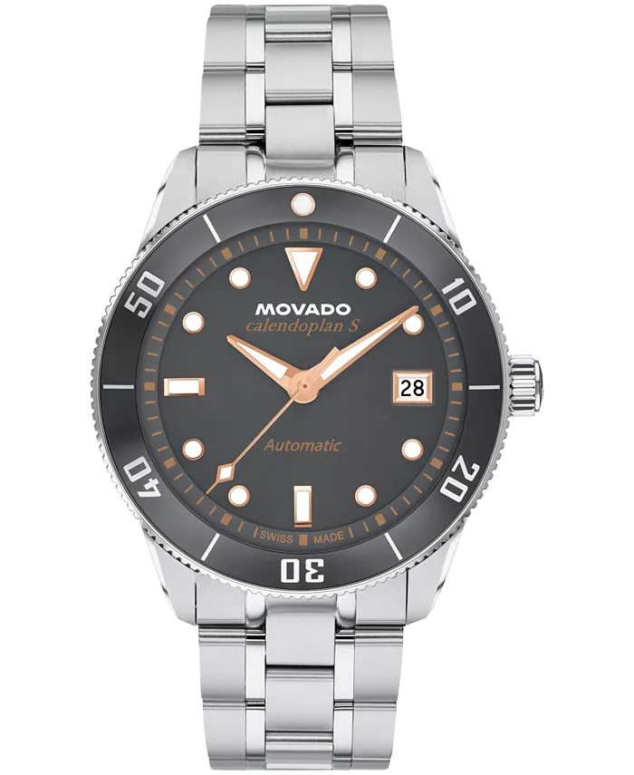

Мужские часы Calendoplan S Swiss Automatic, корпус из нержавеющей стали, 40 мм Movado