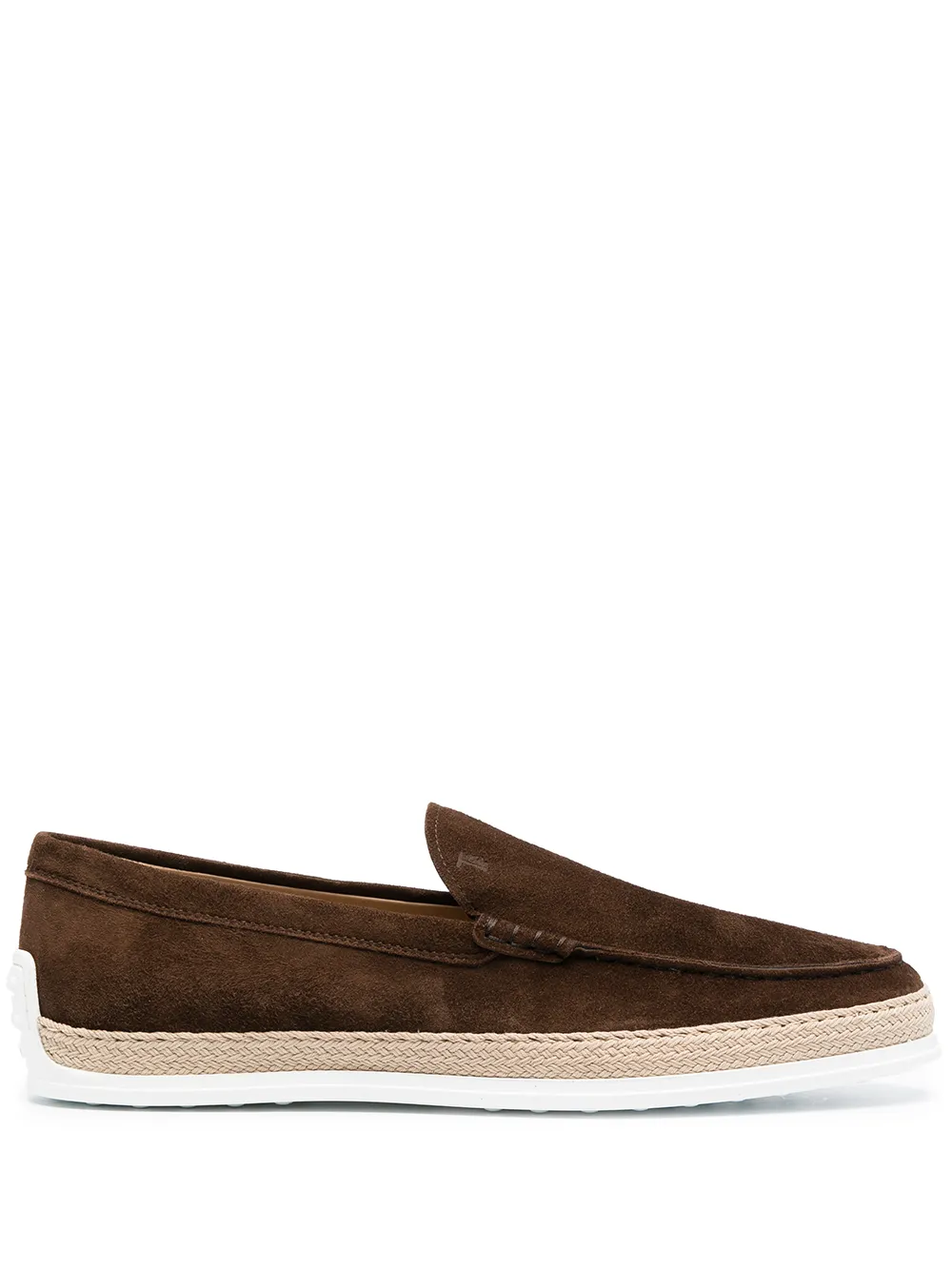 

Лоферы на плетеной подошве TOD'S, коричневый