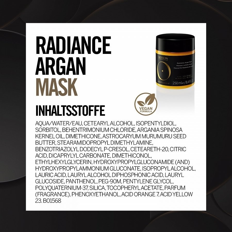 Бальзам для волос orofluido radiance argan mask Revlon Professional, объем 250 мл — фото 3