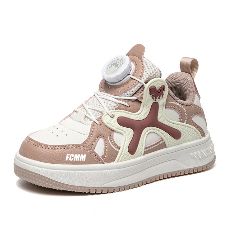 

Нескользящие износостойкие низкие повседневные кроссовки для детей FCMM, белый/розовый