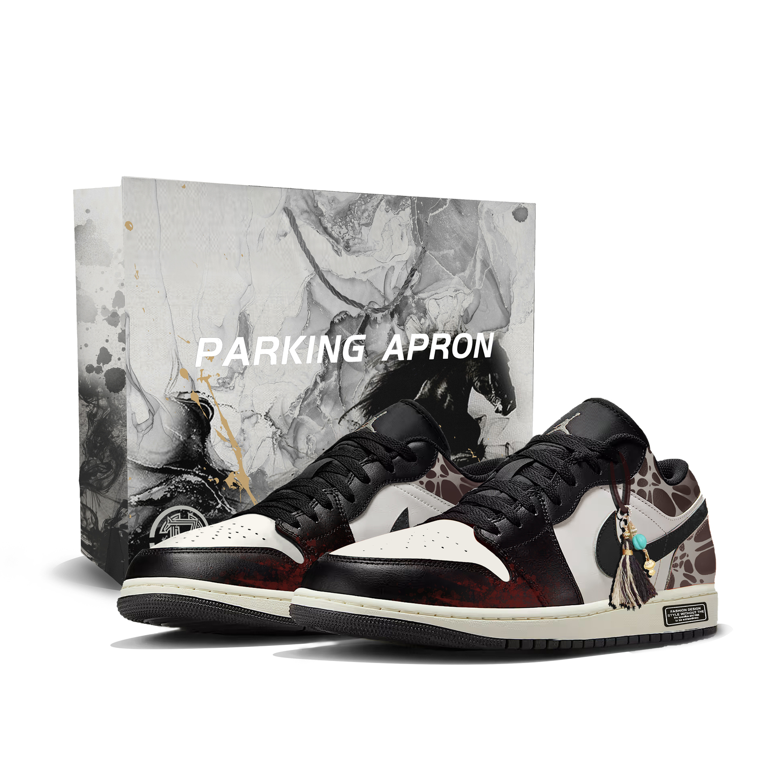 

Кроссовки Air 1 Umber Spot Mystery низкие мужские баскетбольные винтажные с амортизацией, износостойкие и дышащие Jordan, черный белый