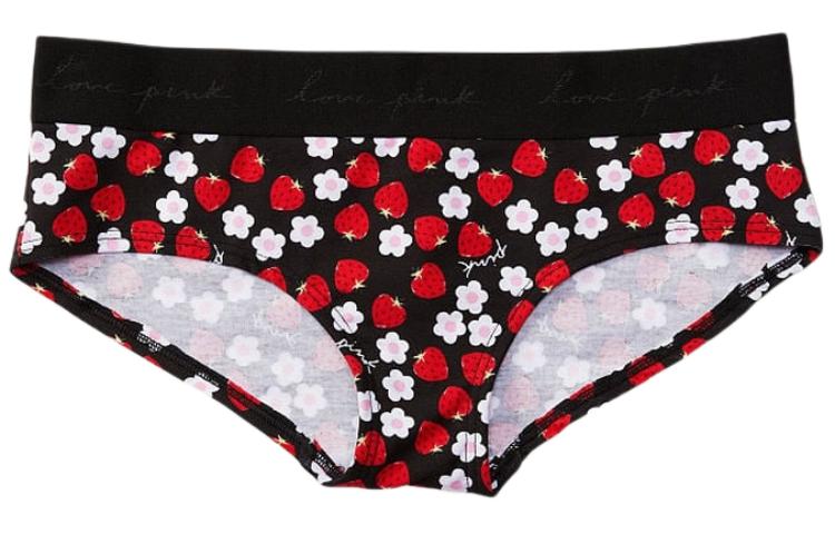 

Victoria's Secret Женские трусы 1 упаковка, черный, принт strawberry