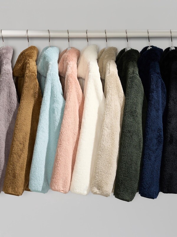 Пушистая флисовая куртка на молнии Uniqlo, 58 темно-зеленый — фото 3