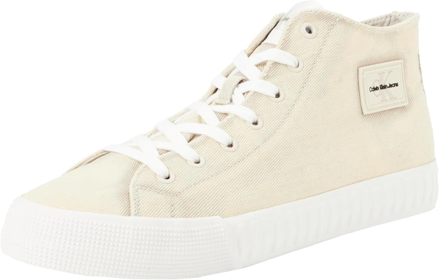 Кроссовки Calvin Klein Herren Skater Vulc Mid на шнуровке Cs Ml Dif Ym0ym00902 Vulkanisierte, Beige Creamy White Bright White