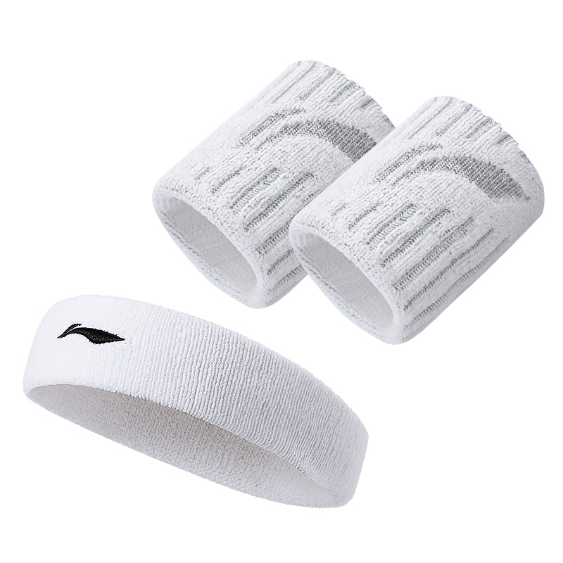 

Комплекты защитной экипировки LiNing для бега, баскетбола, йоги и активного отдыха, унисекс, базовое защитное снаряжение., sports moisture-wicking set[moon белый wrist brace *2+белый hair band]