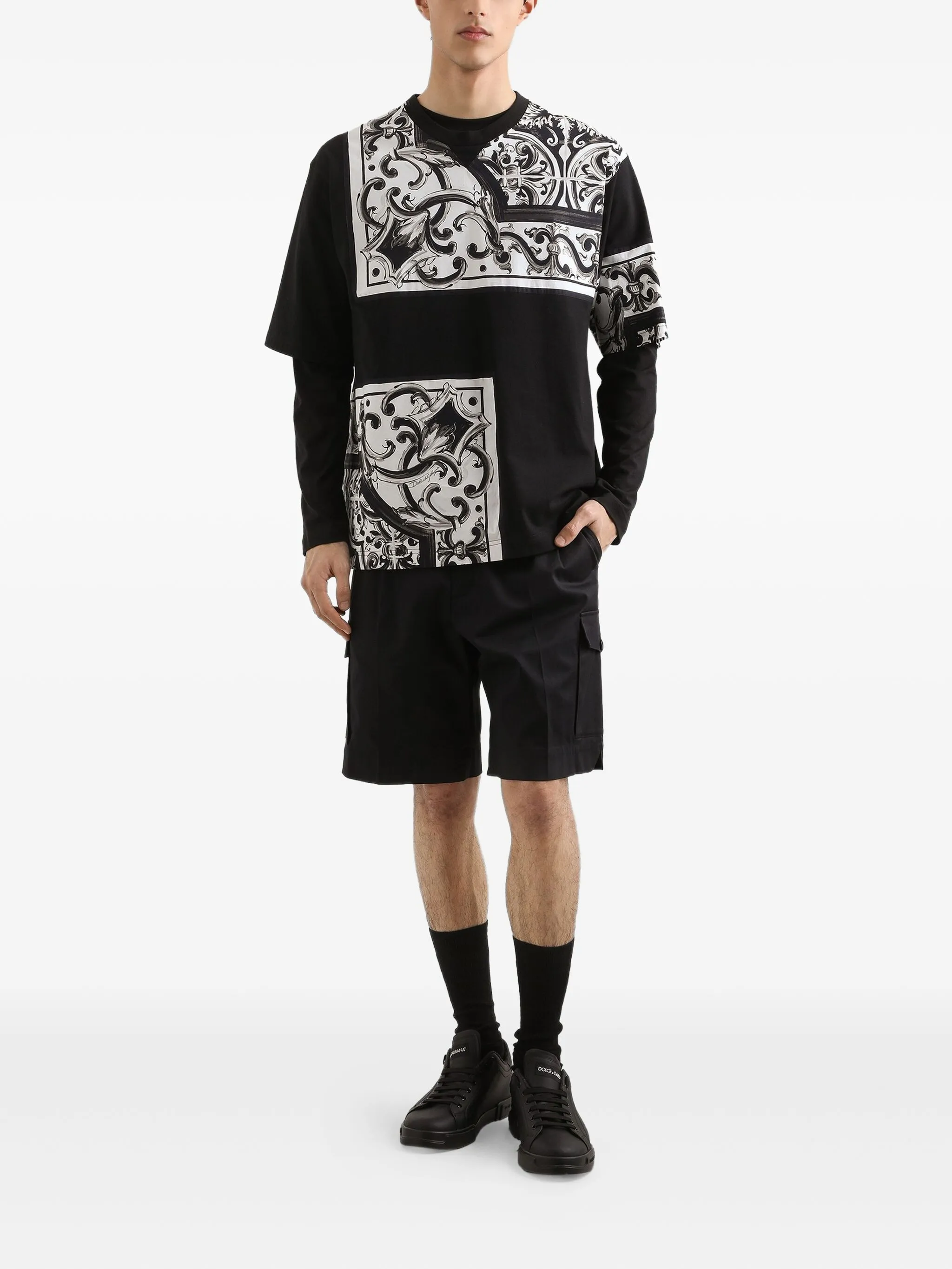 Футболка с графичным принтом Dolce & Gabbana, черный — фото 2