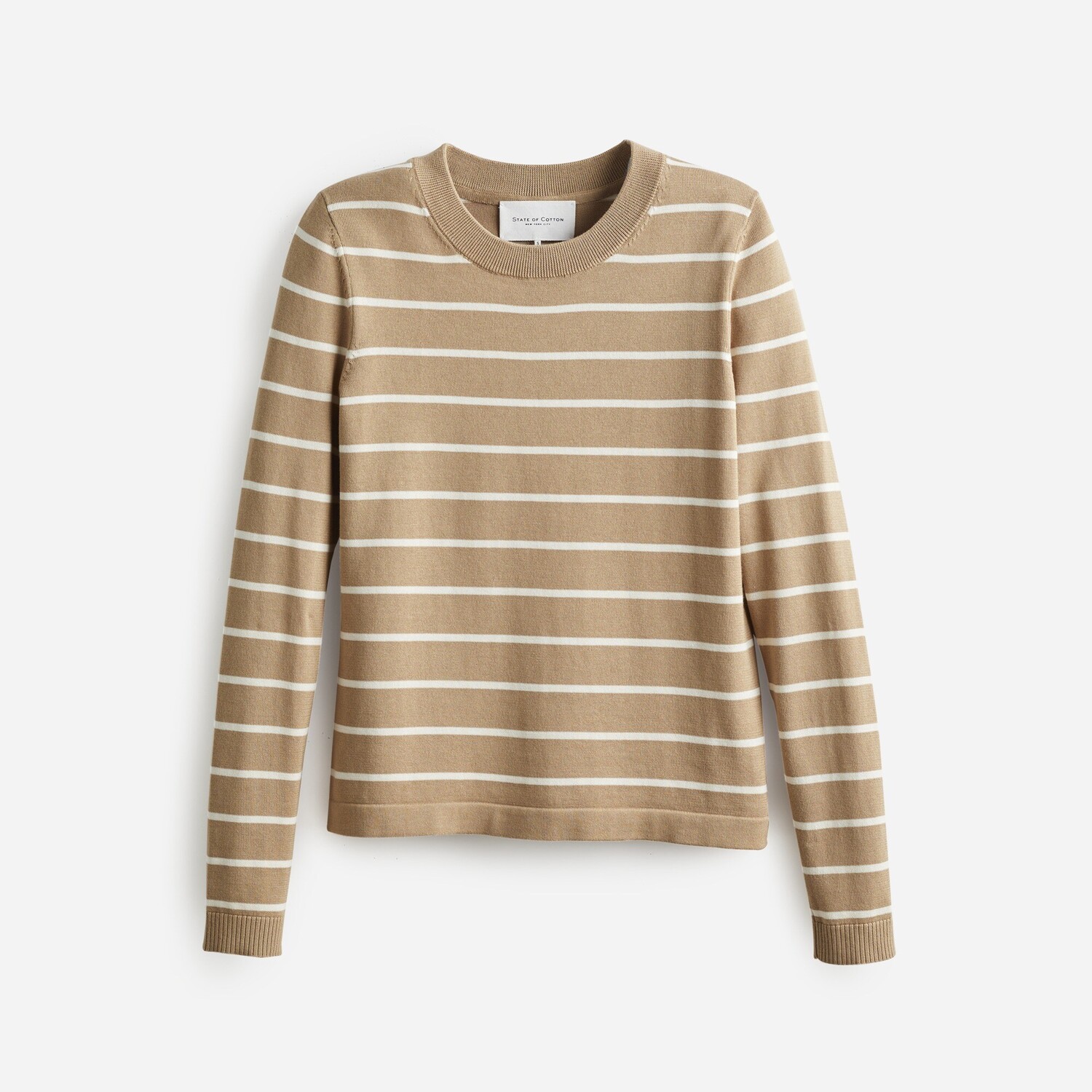 

Полосатый свитер с круглым вырезом Devon State Of Cotton Nyc, коричневый