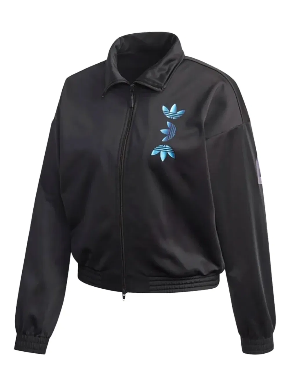 Толстовка с логотипом и застежкой-молнией Adidas, черный
