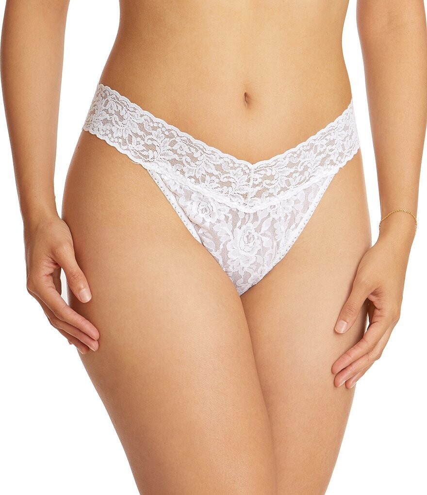 

Трусики Hanky ​​Panky Signature из эластичного кружева с оригинальной посадкой Hanky Panky, белый