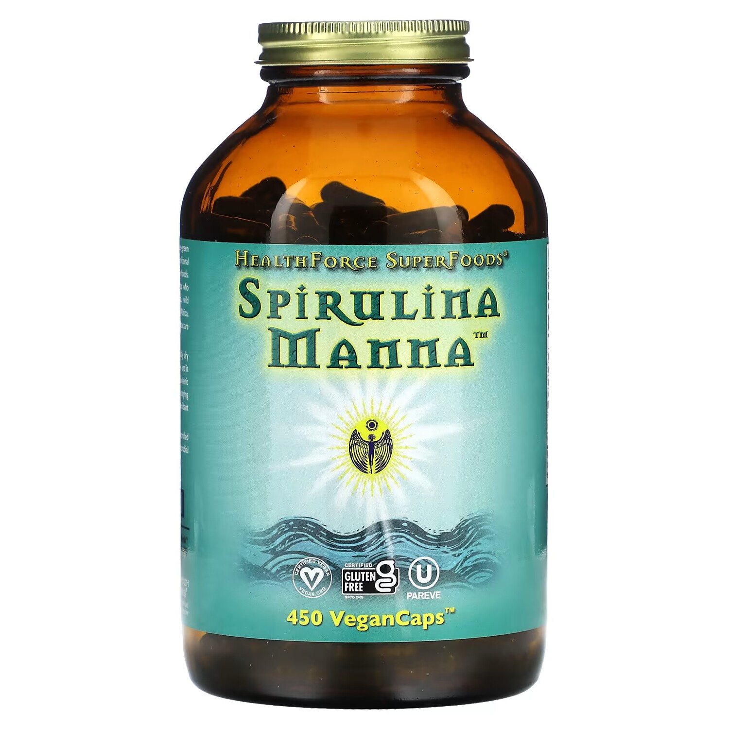 

Спирулина Манна HealthForce Superfoods, 450 веганских капсул