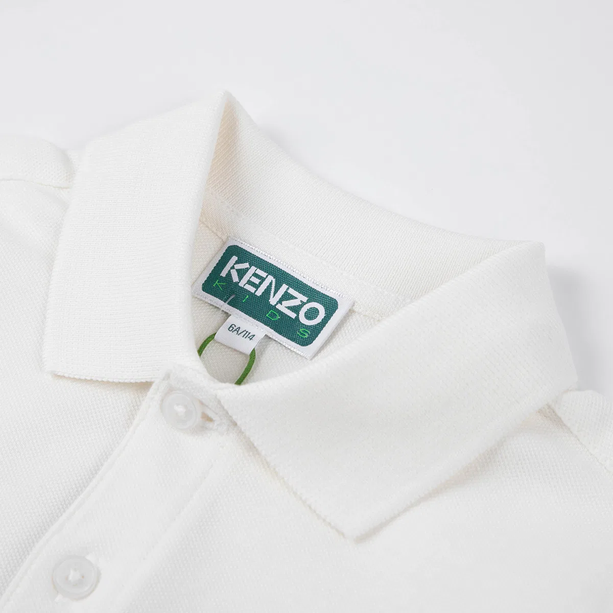 Поло детское KENZO белое — фото 4