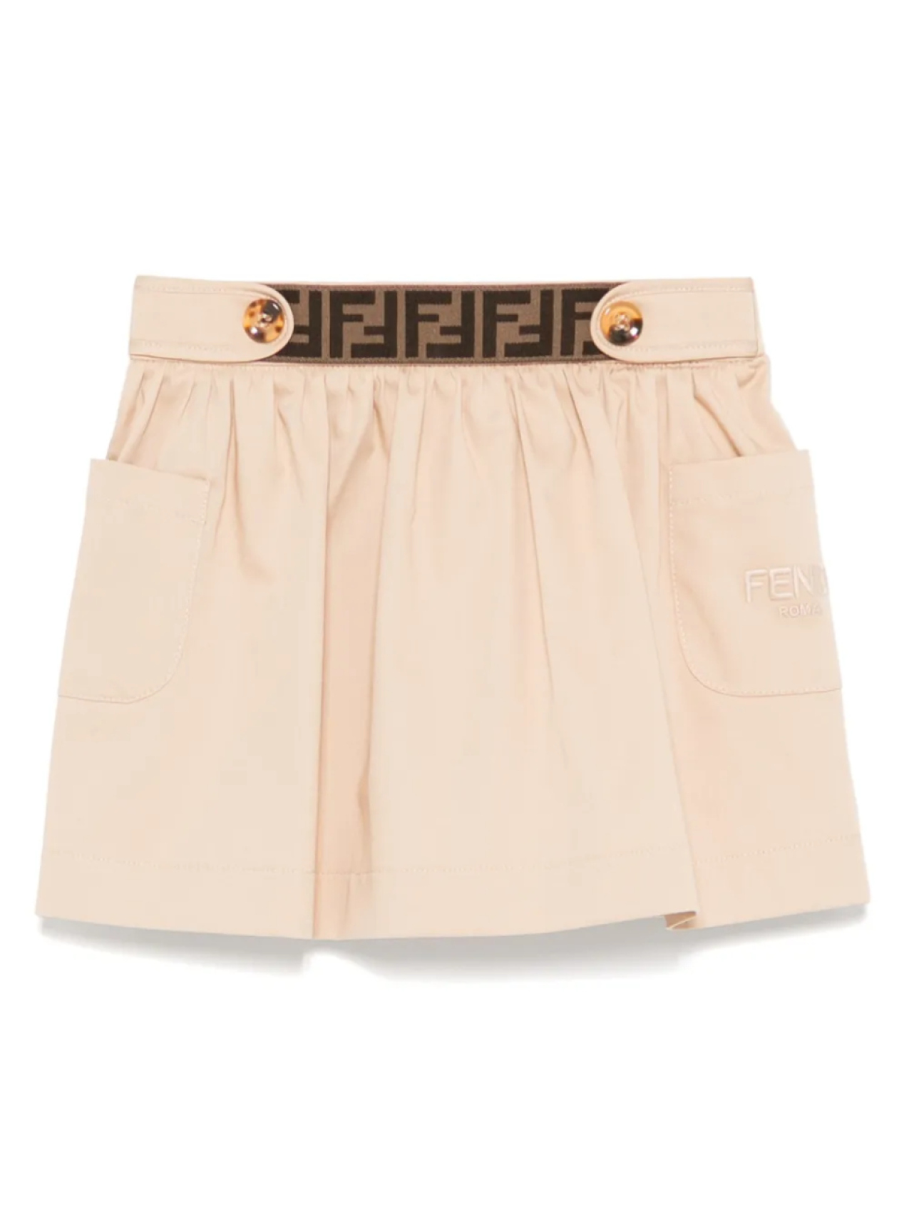 

Юбка с логотипом на поясе Fendi Kids, нейтральный