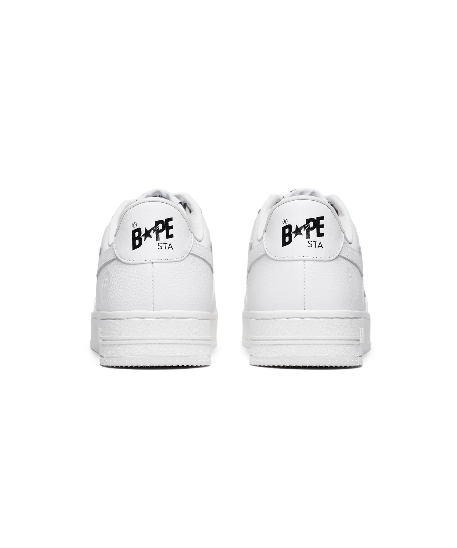 Мужские кроссовки из натуральной кожи BAPE STA A BATHING APE черные — фото 4