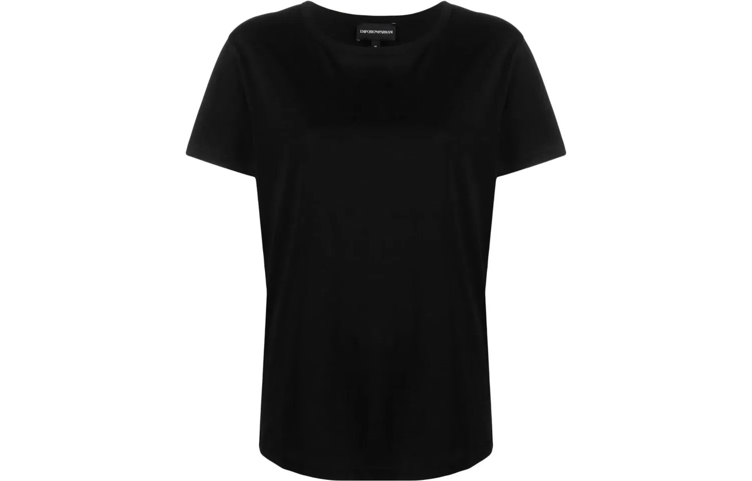Футболка из органического хлопка Velvet Heart Emporio Armani черная