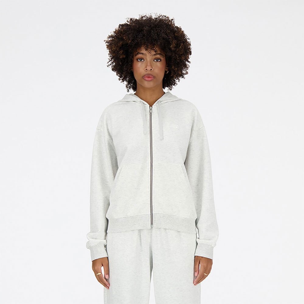 

Толстовка New Balance Sport Essentials French Terry Full Zip, белый