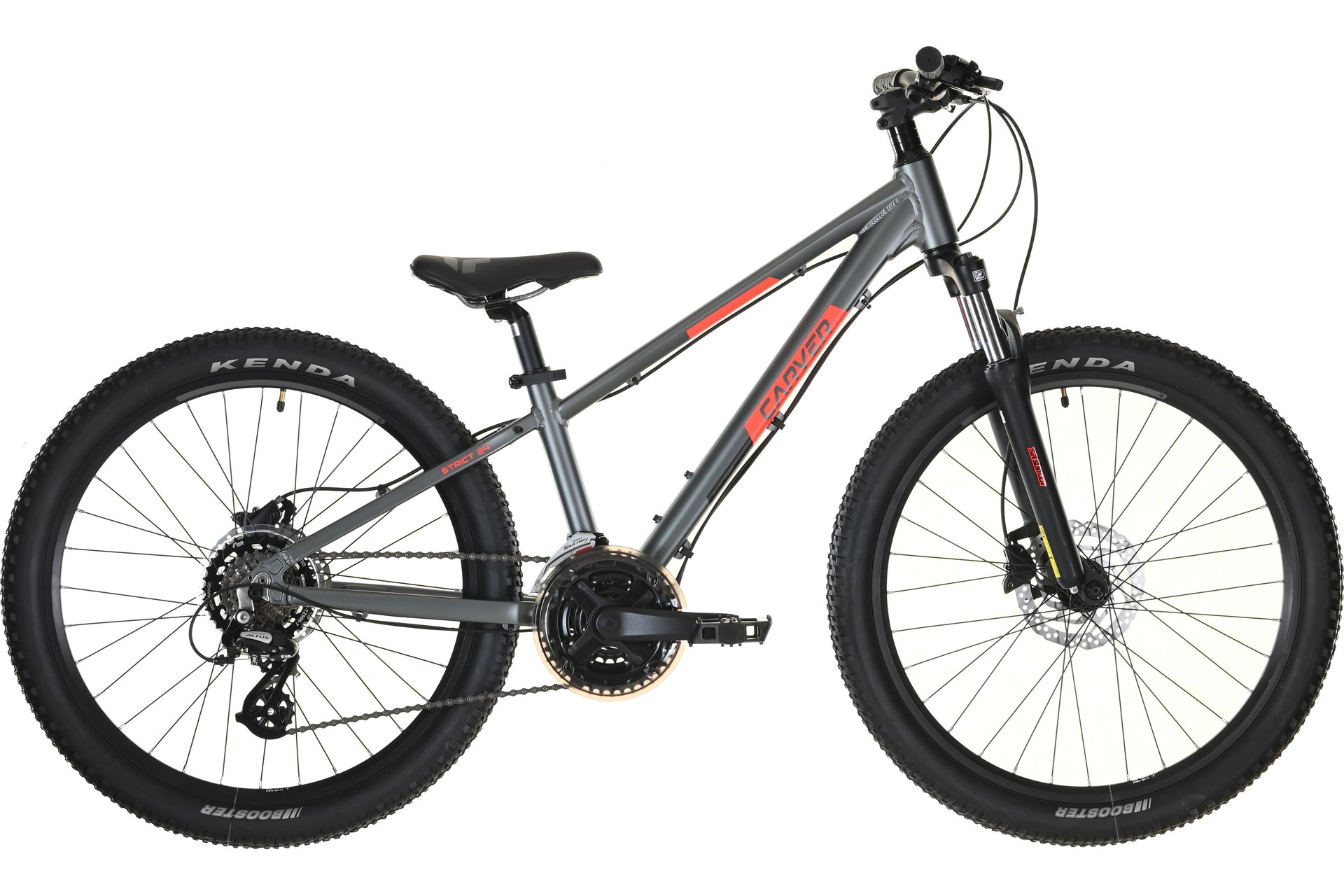 

Горный велосипед Carver Strict 24 HD - 24 дюймов - Diamant - 2024, цвет Grau|anthracite/neon orange/black