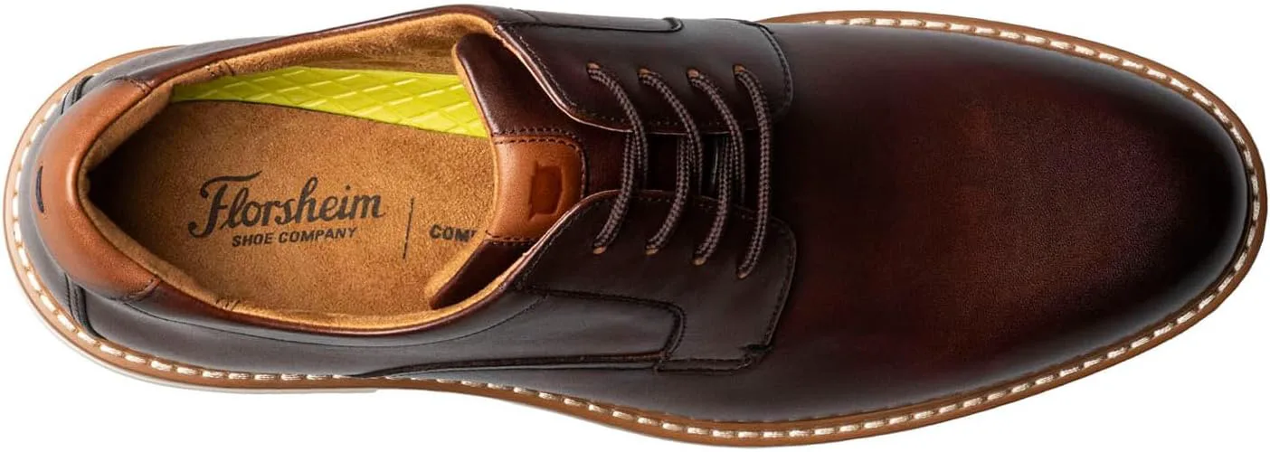 Мужские оксфорды Florsheim Norwalk с plain toe, коричневый — фото 4