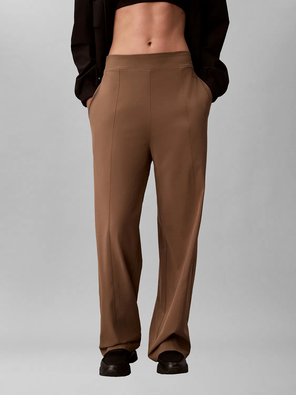 Широкие брюки Calvin Klein Commuter коричневого цвета — фото 2