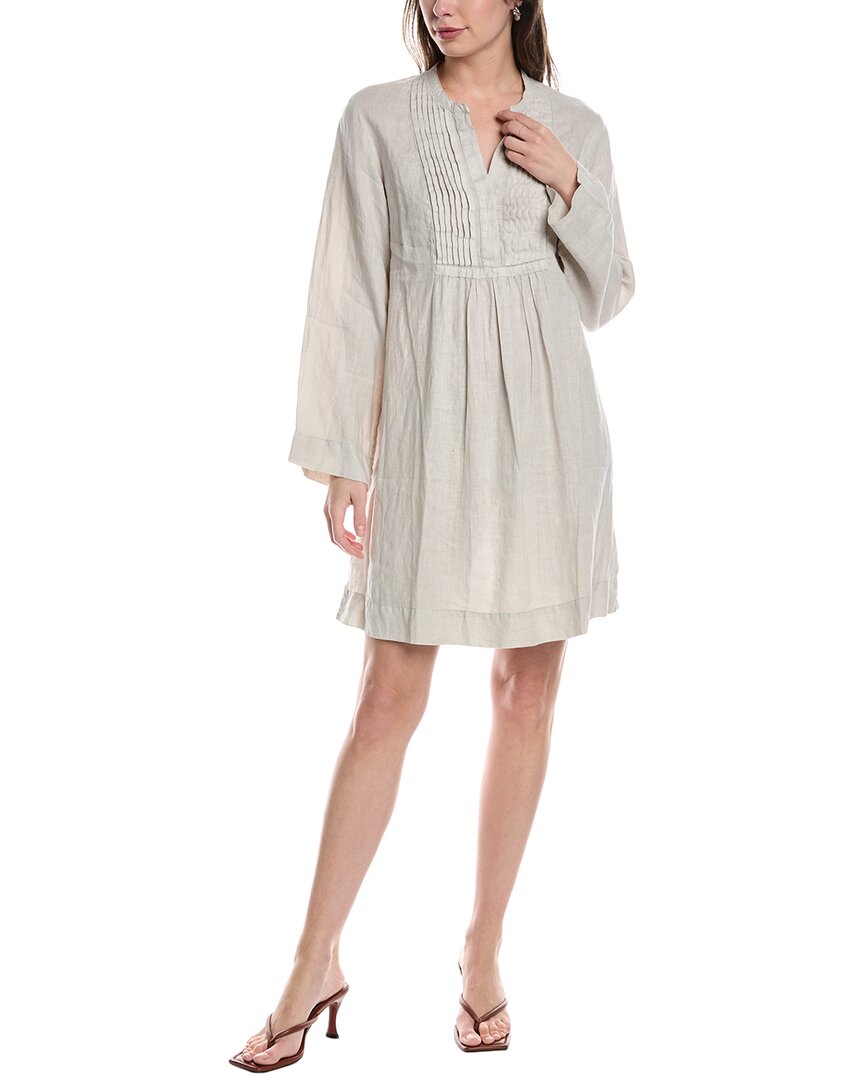 

Мини-платье из льна с защипами James Perse Garment-Dye, белый