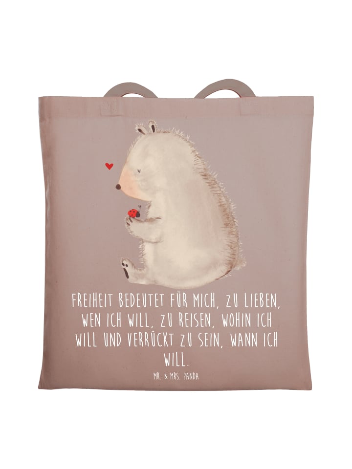 

Mr. & Mrs. Panda Сумка для документов с изображением медведя, божьей коровки и надписью пастельно-коричневого цвета