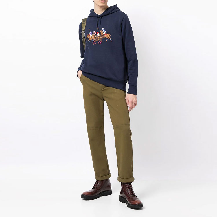 Футболка-поло мужская Polo Ralph Lauren синяя — фото 3