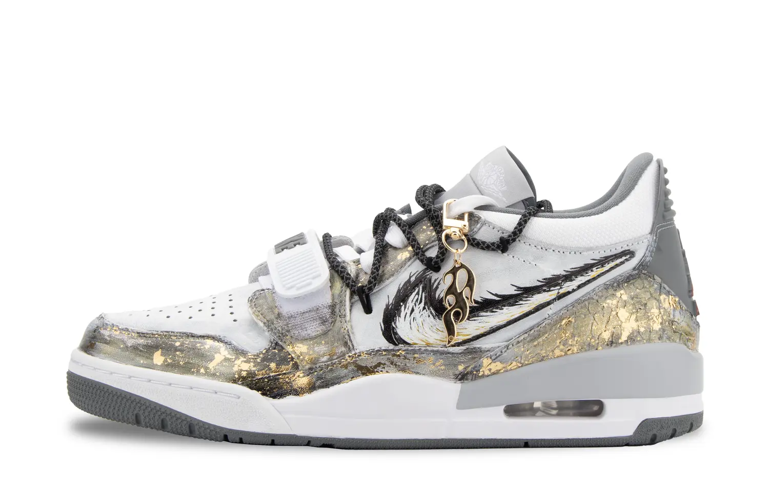 Jordan Legacy 312 River Soaked Moon, Black Flame Snake, устойчивые к истиранию низкие баскетбольные кроссовки в винтажном стиле для мужчин — фото 3