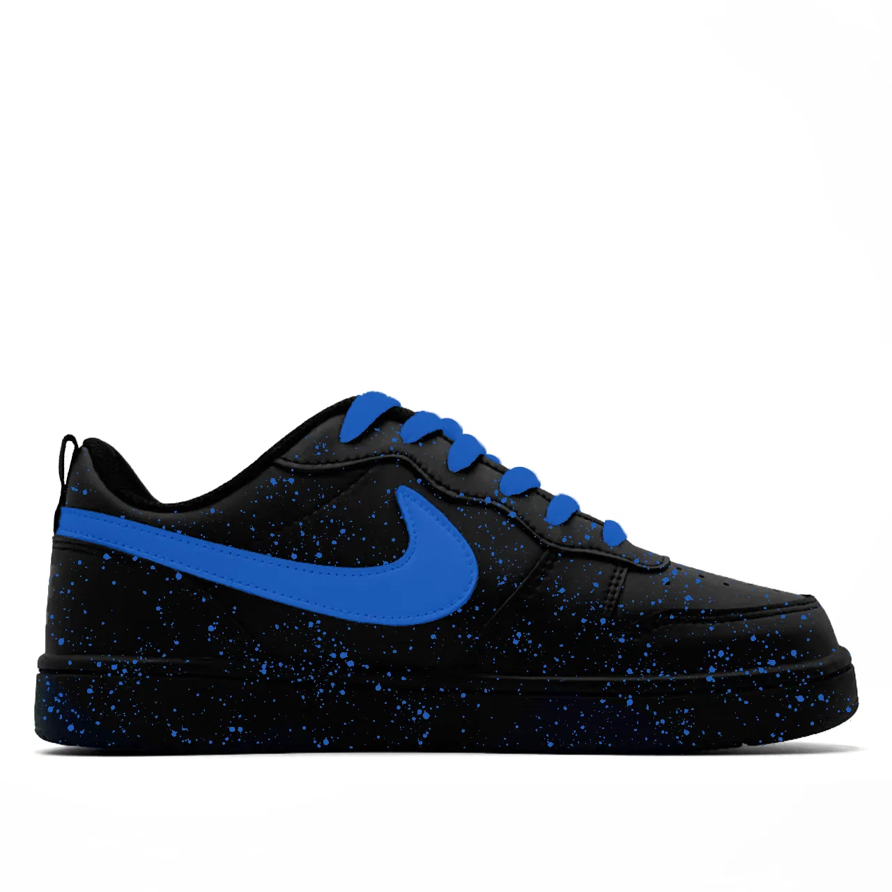 Кроссовки Court Borough Ink Dyed Azure Leather Abrasion Resistant Slip Resistant Low top Nike, Black Blue — фото 3