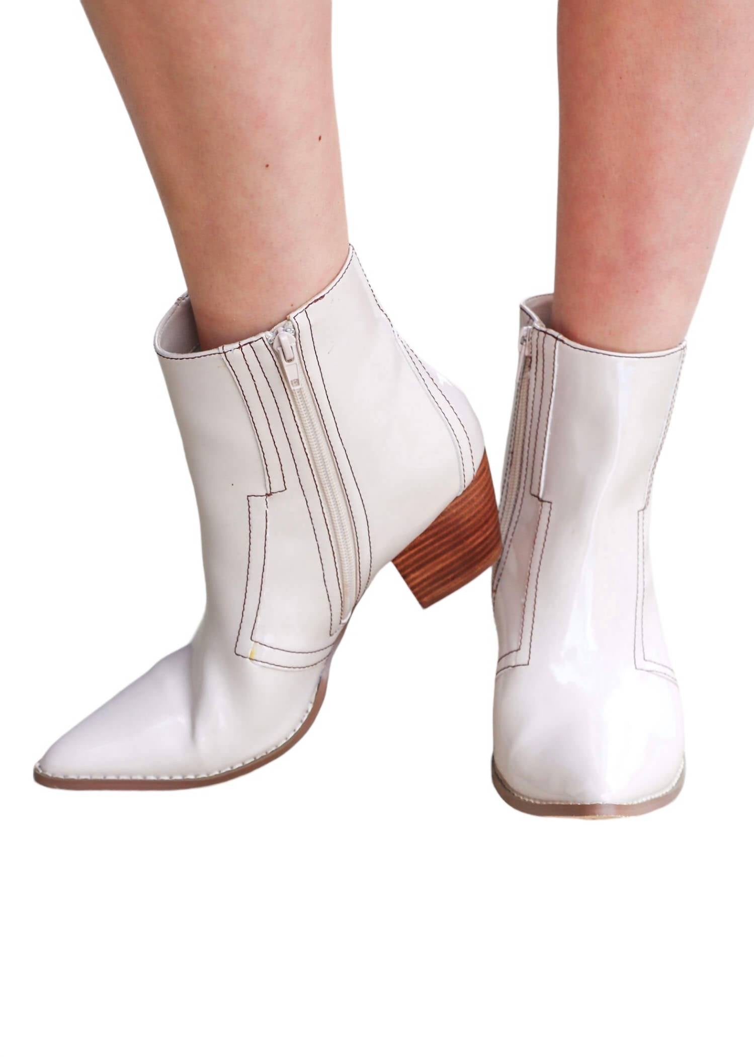 Ботильоны Liza Ankle Bootie цвета слоновой кости Matisse — фото 3
