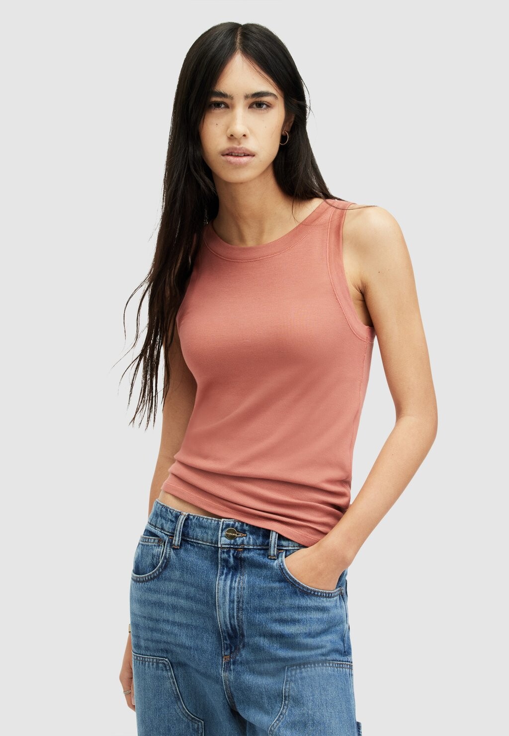 

Топ Rina AllSaints, цвет rich pink