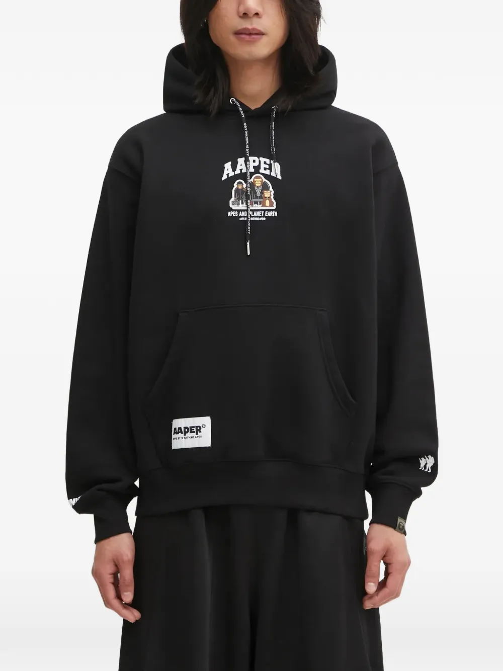 

Худи с графическим принтом AAPE BY *A BATHING APE, черный