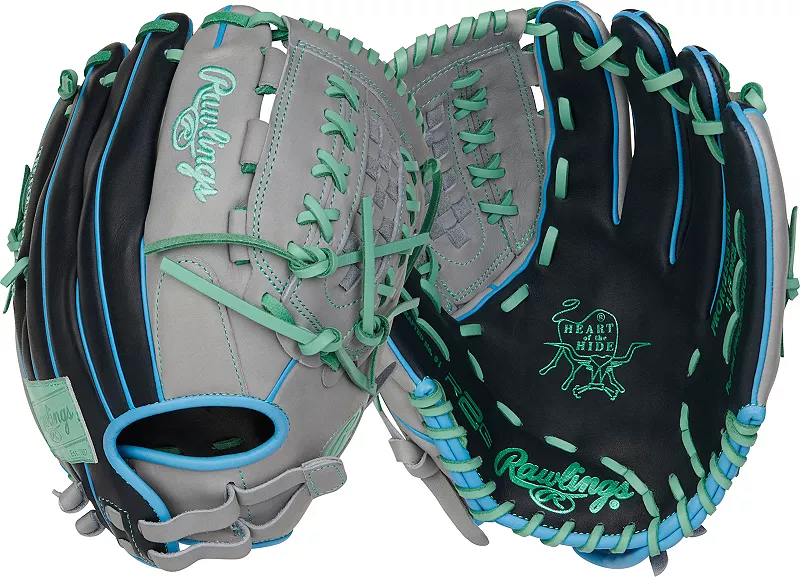 

Перчатки Fastpitch Rawlings 12,5 дюймов Heart of the Hide R2G Limited Edition Series, цвет Grey/Black/Mint
