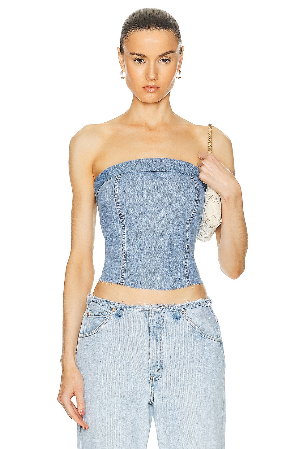 

Изготовленный на заказ винтажный корсет aligrace, цвет Medium Dark Wash