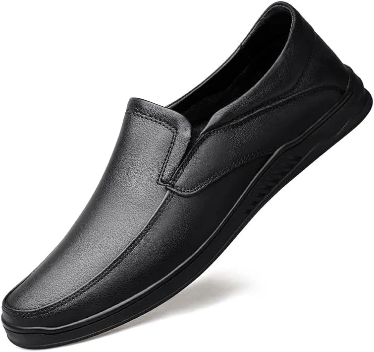 Лоферы кожаные мужские Loafers Shoe Leather, Black SayfuR