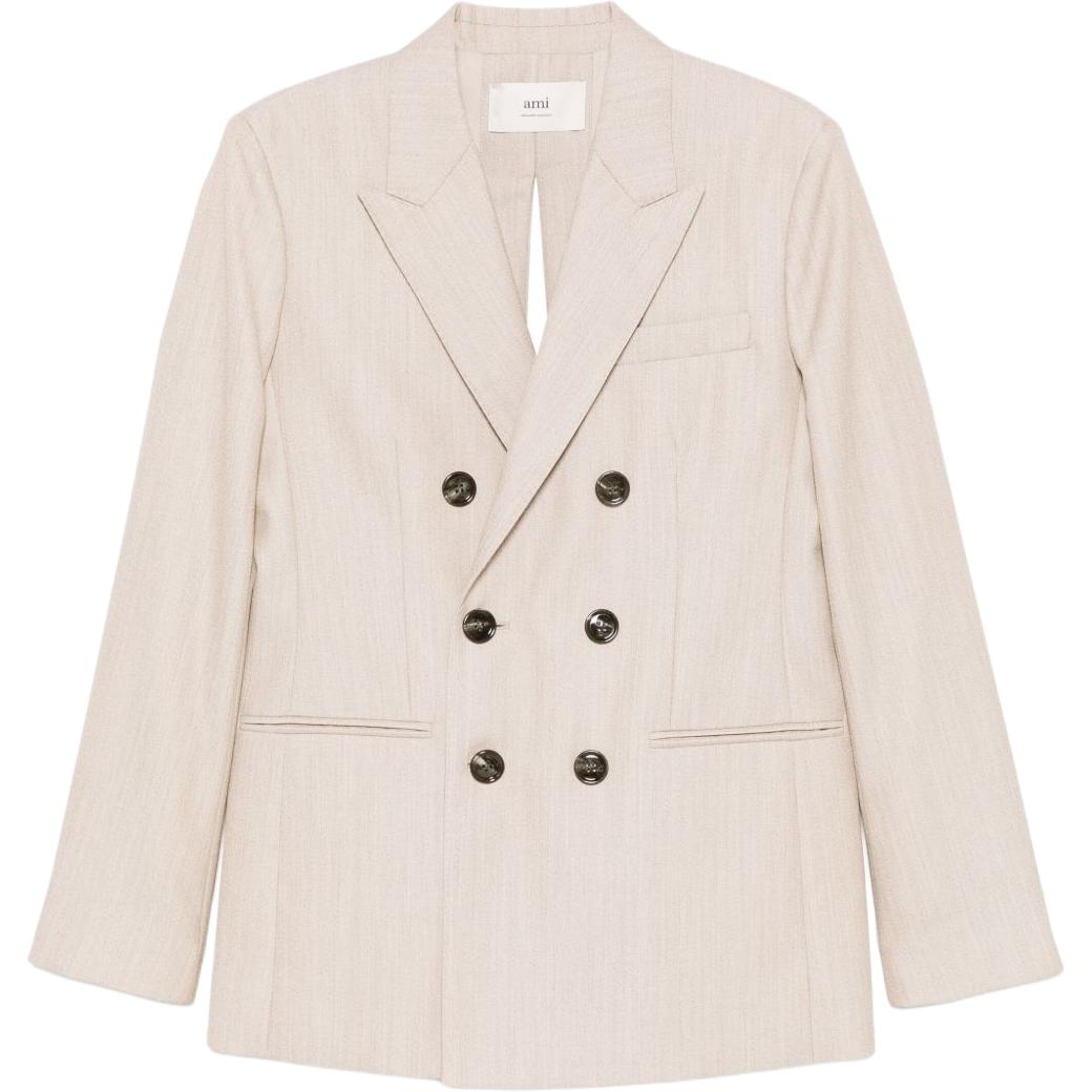 

AMIPARIS Двубортный пиджак Ами Парис с разрезом, Beige