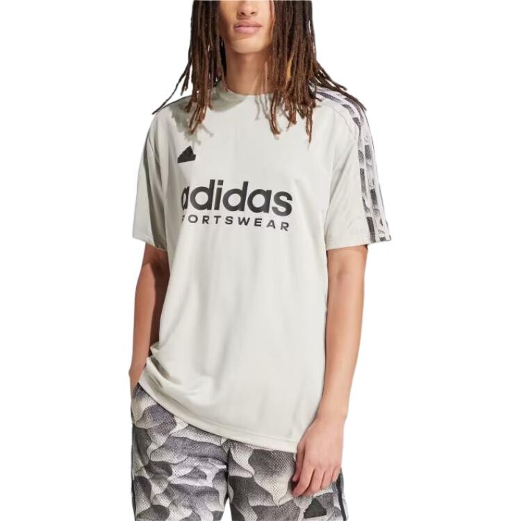 Одежда Футболка мужская светло-серая Adidas, серый — фото 3