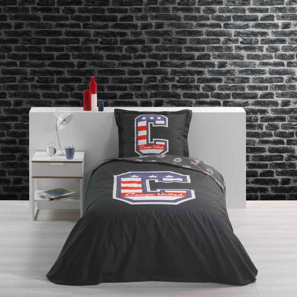 

Двустороннее постельное белье из двух предметов Camps Flag 140x200, хлопковая пододеяльник, наволочка Dynamic24