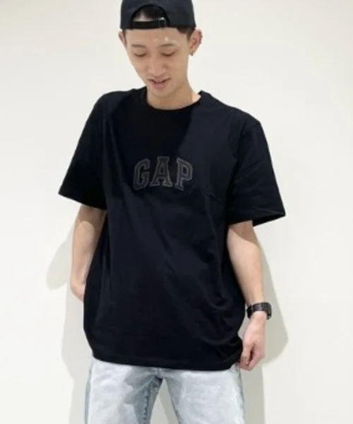 Унисекс футболка с логотипом GAP чёрная
