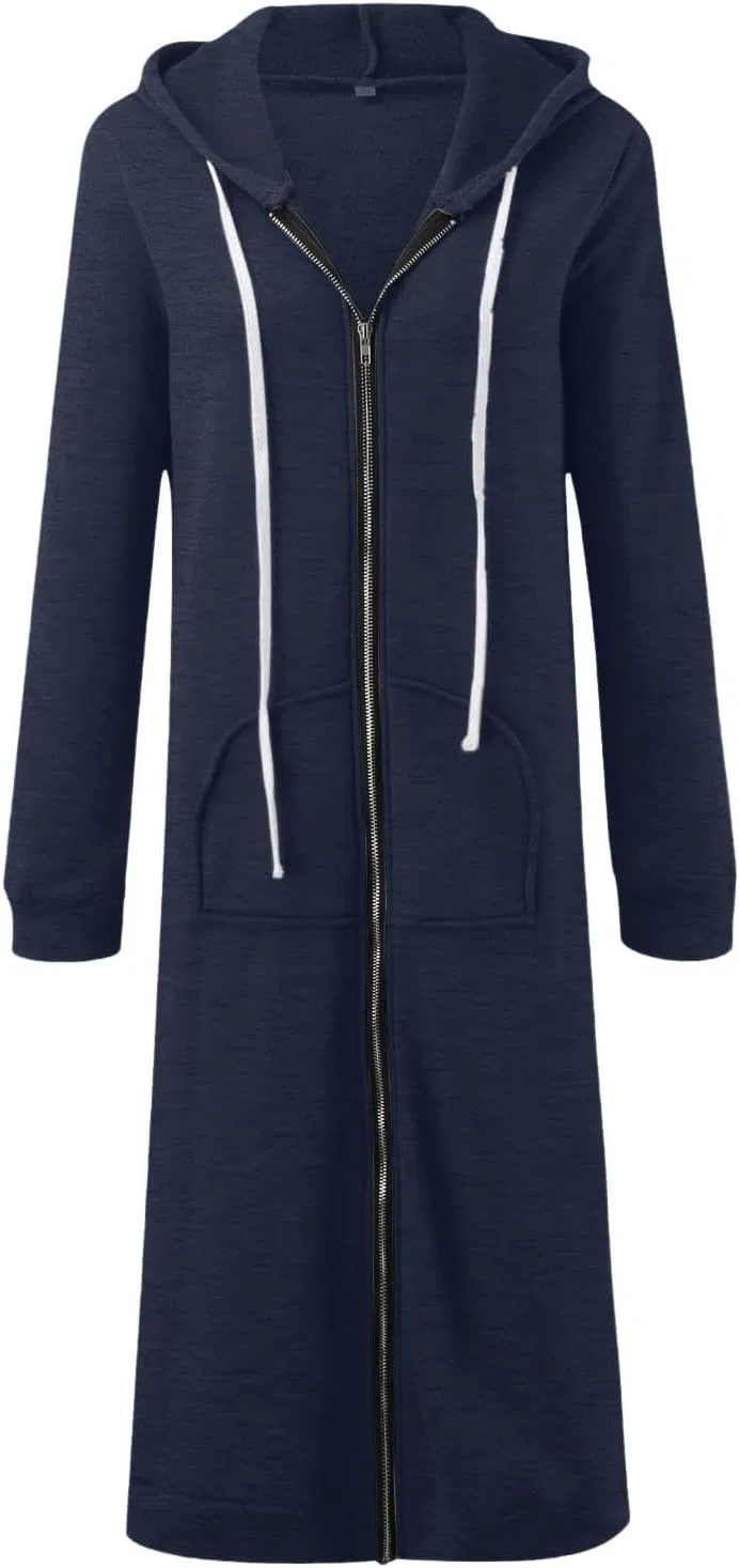 Толстовка женская оверсайз, бренд Generic, 02-dark Blue — фото 3
