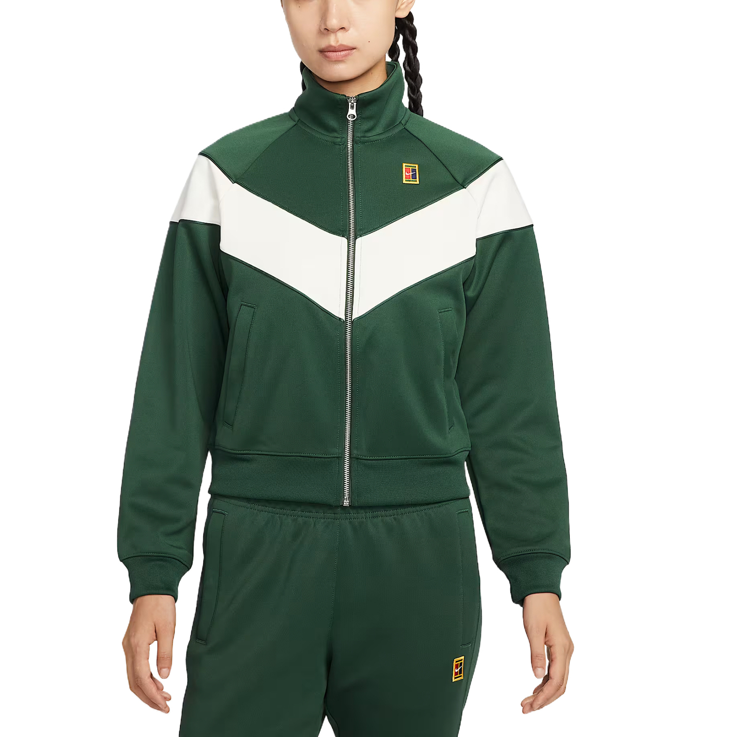 

Куртка для тенниса Court Heritage Windrunner женская Nike, зеленый