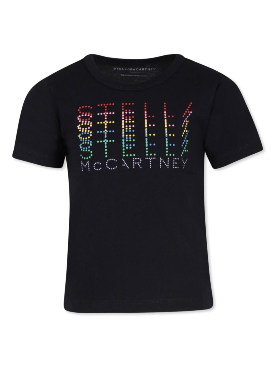 

Stella McCartney Kids футболка с голографическим логотипом, черный