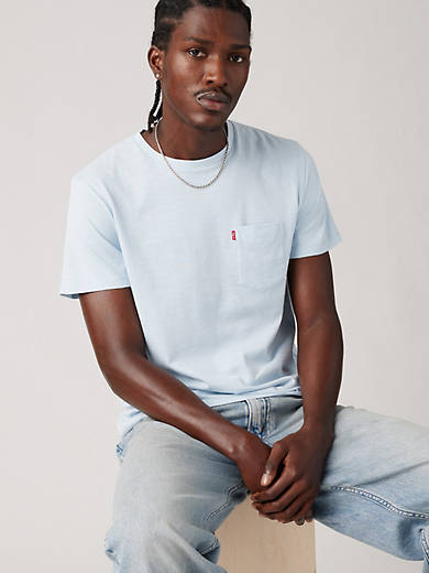 

Футболка с классическим карманом Levi's, цвет Niagara Mist - Blue